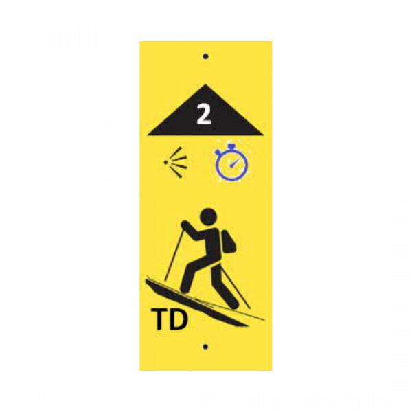 Panneau directionnel Sticker Ski de Randonnée vertical TD REC-STI249